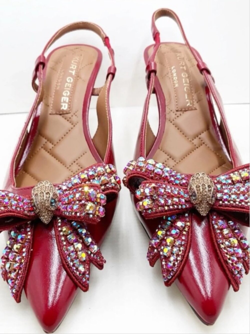 Kurt Geiger Red Embellished Women's Shoes